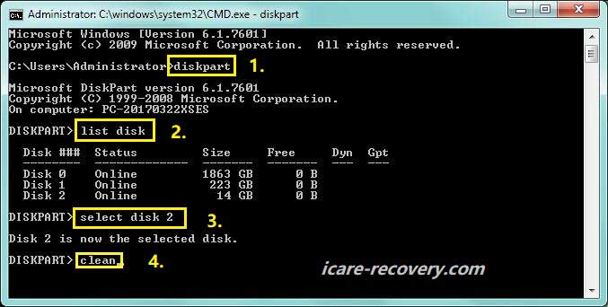 Use CMD to fix error 'You need to format the disk in drive'