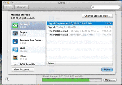 delete icloud backup mac