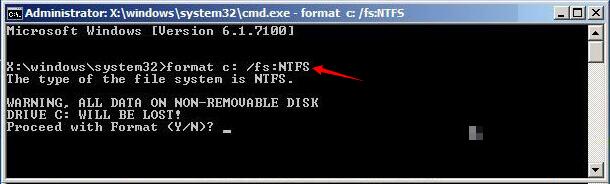 CMD format disk in BIOS