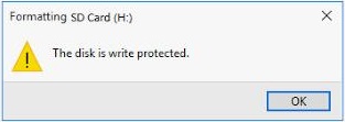 format sd card failed write protected
