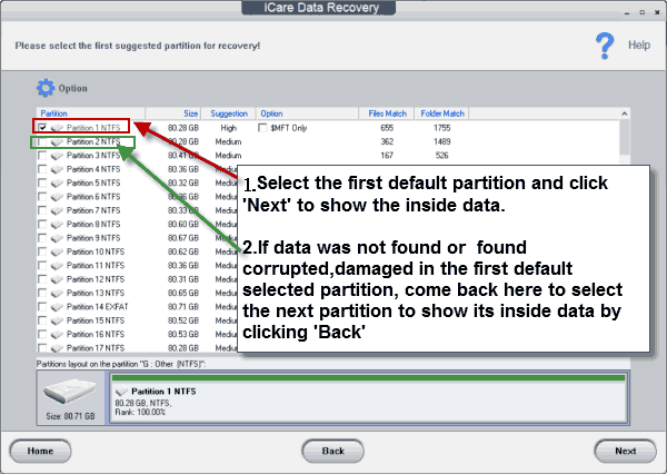 check first partition