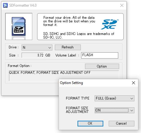 formatter sd card