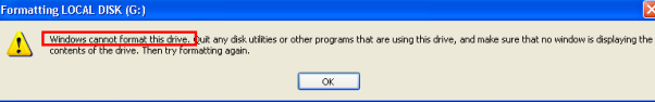 windows cannot format this drive