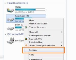 Format SD/TF card FAT32