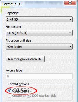 quick format hard drive recovery